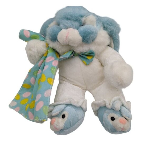 Commonwealth bunny rabbit plush lovey Easter eggs blanket bunny feet 11" - Picture 6 of 9